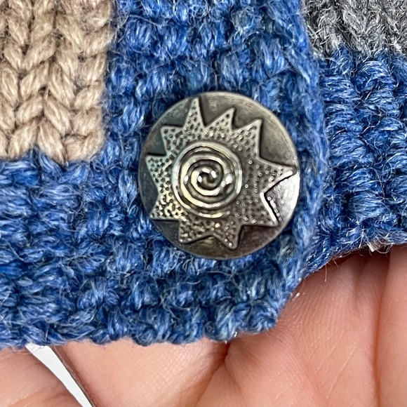 Vintage Wool Winter Themed Button Up Sweater - Picture 5 of 10